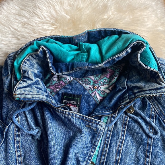 Vintage Weathered Blues 80s Jean Jacket - Picture 8 of 10
